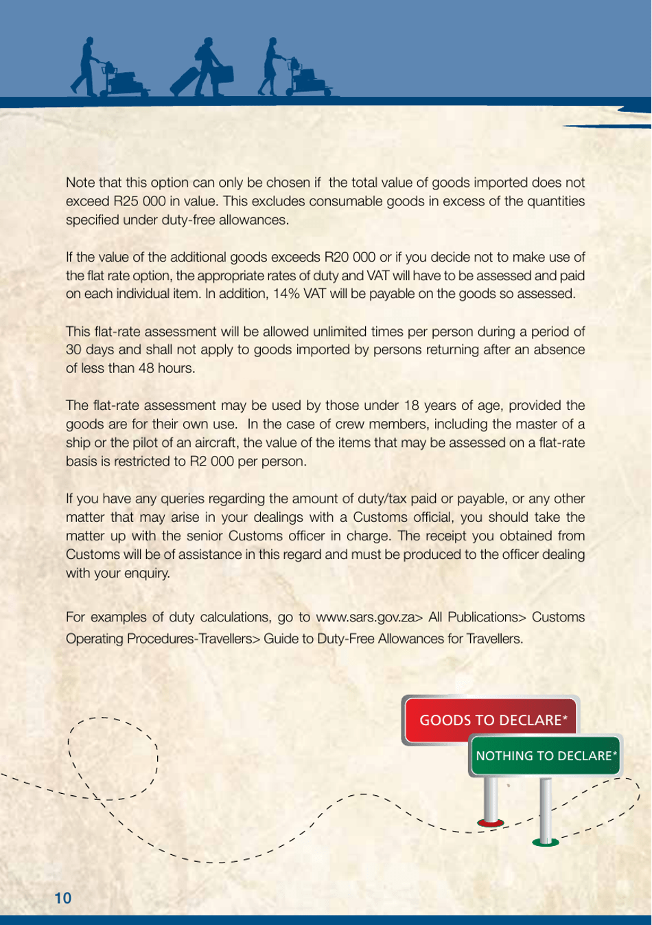 Form Customs-G0001 Travellers Guide - South Africa, Page 12