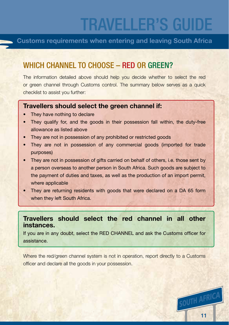 Form Customs-G0001 Travellers Guide - South Africa, Page 13