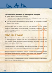 Form Customs-G0001 Traveller&#039;s Guide - South Africa, Page 14
