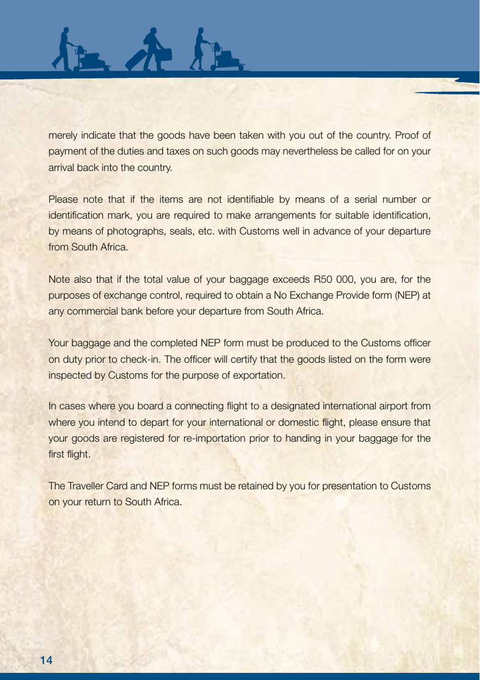 Form Customs-G0001 Travellers Guide - South Africa, Page 16