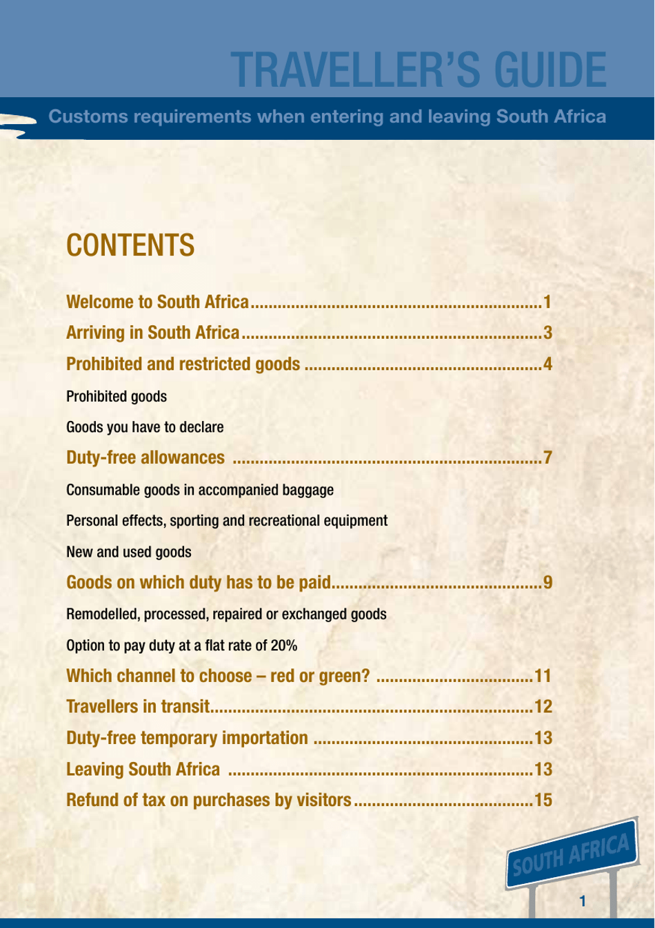 Form Customs-G0001 Travellers Guide - South Africa, Page 3