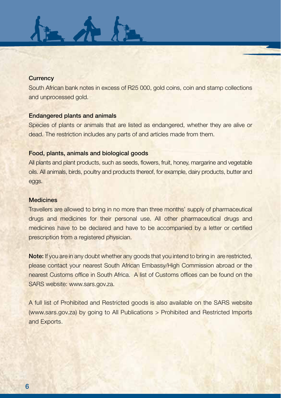 Form Customs-G0001 Travellers Guide - South Africa, Page 8