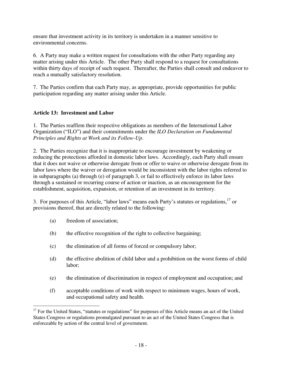 U.S. Model Bilateral Investment Treaty, Page 18