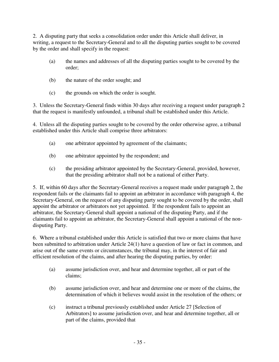 U.S. Model Bilateral Investment Treaty, Page 35
