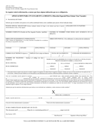 Form AW2-18 Application for a Place on the Ballot (Special Election to Fill a Vacancy) - Texas (English/Spanish), Page 3