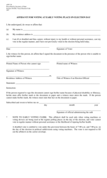Document preview: Form AW5-38 Affidavit for Voting at Early Voting Place on Election Day - Texas (English/Spanish)