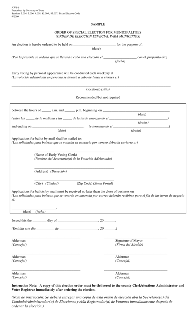 Form AW1-6  Printable Pdf