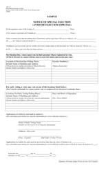 Document preview: Form AW1-8 Notice of Special Election - Texas (English/Spanish)