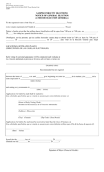 Document preview: Form AW1-10 Sample for City Elections Notice of General Election - Texas (English/Spanish)