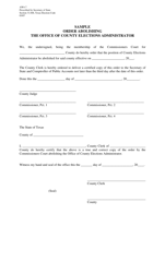 Document preview: Form AW4-7 Order Abolishing the Office of County Elections Administrator - Texas