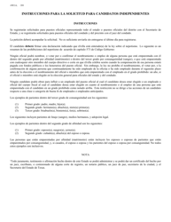 Form AW2-6 Independent Candidate&#039;s Application for a Place on the General Election Ballot - Texas (English/Spanish), Page 4