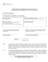 Document preview: Form AW14-2 Appointment of Representative for a Recount - Texas (English/Spanish)