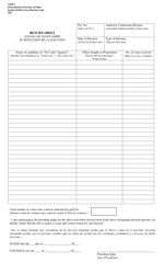 Document preview: Form AW8-2 Return Sheet - Texas (English/Spanish)