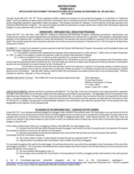 Form OW-3 Application for Payment for Reactivating or Plugging an Orphaned Oil or Gas Well - Texas, Page 2