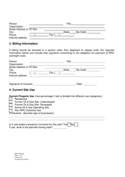 Form VCP-1 Voluntary Cleanup Program Application - Texas, Page 3