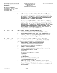Form HUD-90103 Appendix 6-B Verification of Disability, Page 2