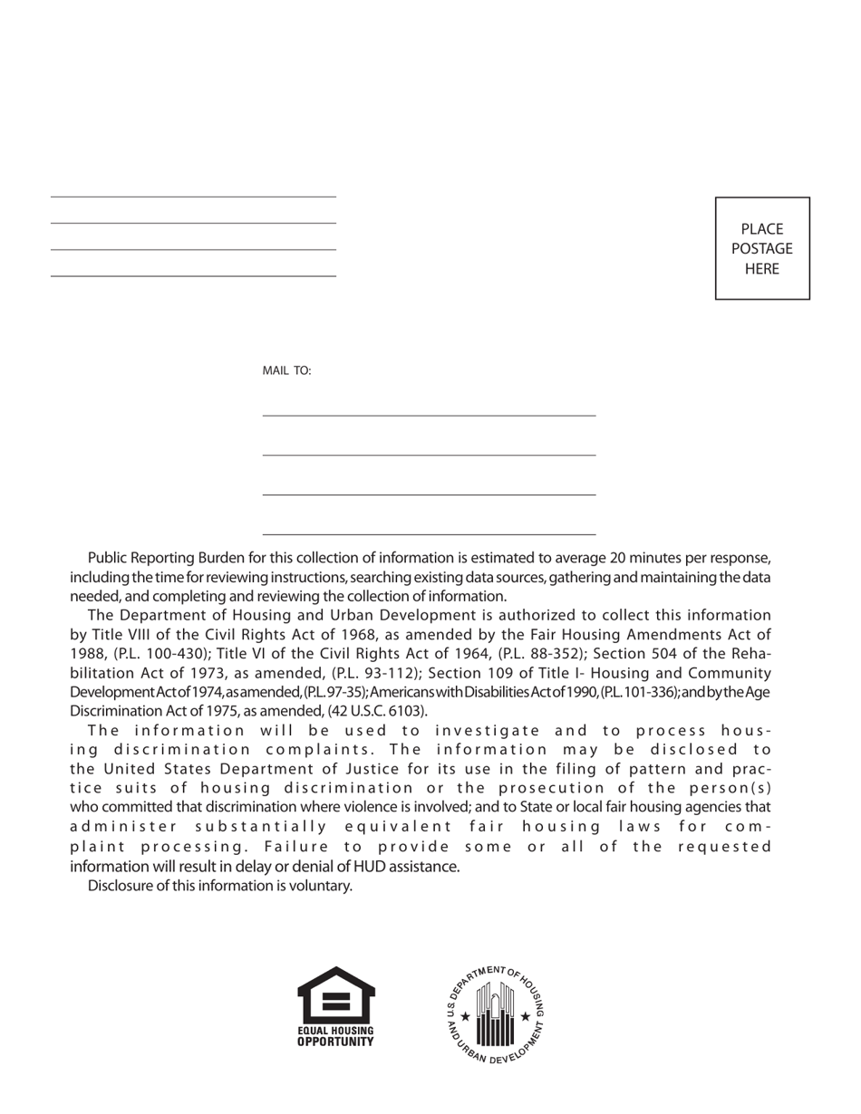 Form HUD903.1 Fill Out, Sign Online and Download Fillable PDF