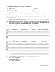 Form SI-EMPLOYER Application for Individual Own Risk Employer Permit - Oklahoma, Page 2