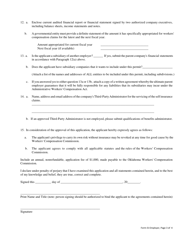 Form SI-EMPLOYER Application for Individual Own Risk Employer Permit - Oklahoma, Page 3