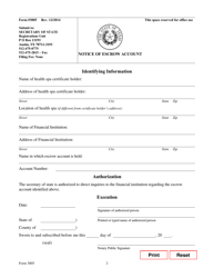 Form 3005 Notice of Escrow Account - Texas, Page 2