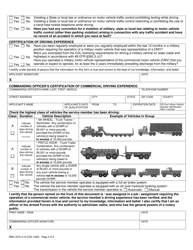Form BMV2070 Application for Skills Test Waiver Military Exception - Ohio, Page 2