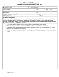 Form SORM-703 Incident/Accident Investigation Form - Texas, Page 3