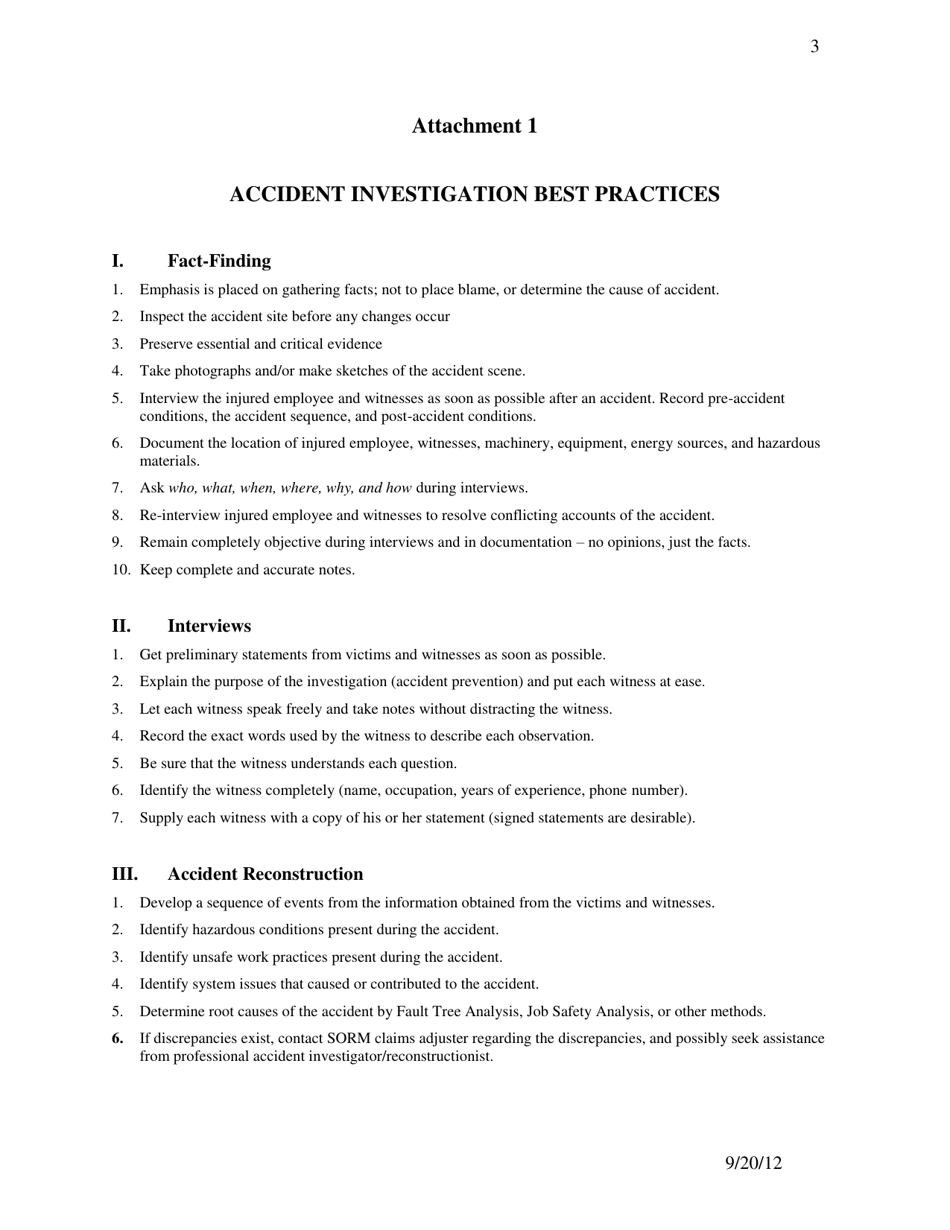 Form SORM-703 Incident / Accident Investigation Form - Texas, Page 5