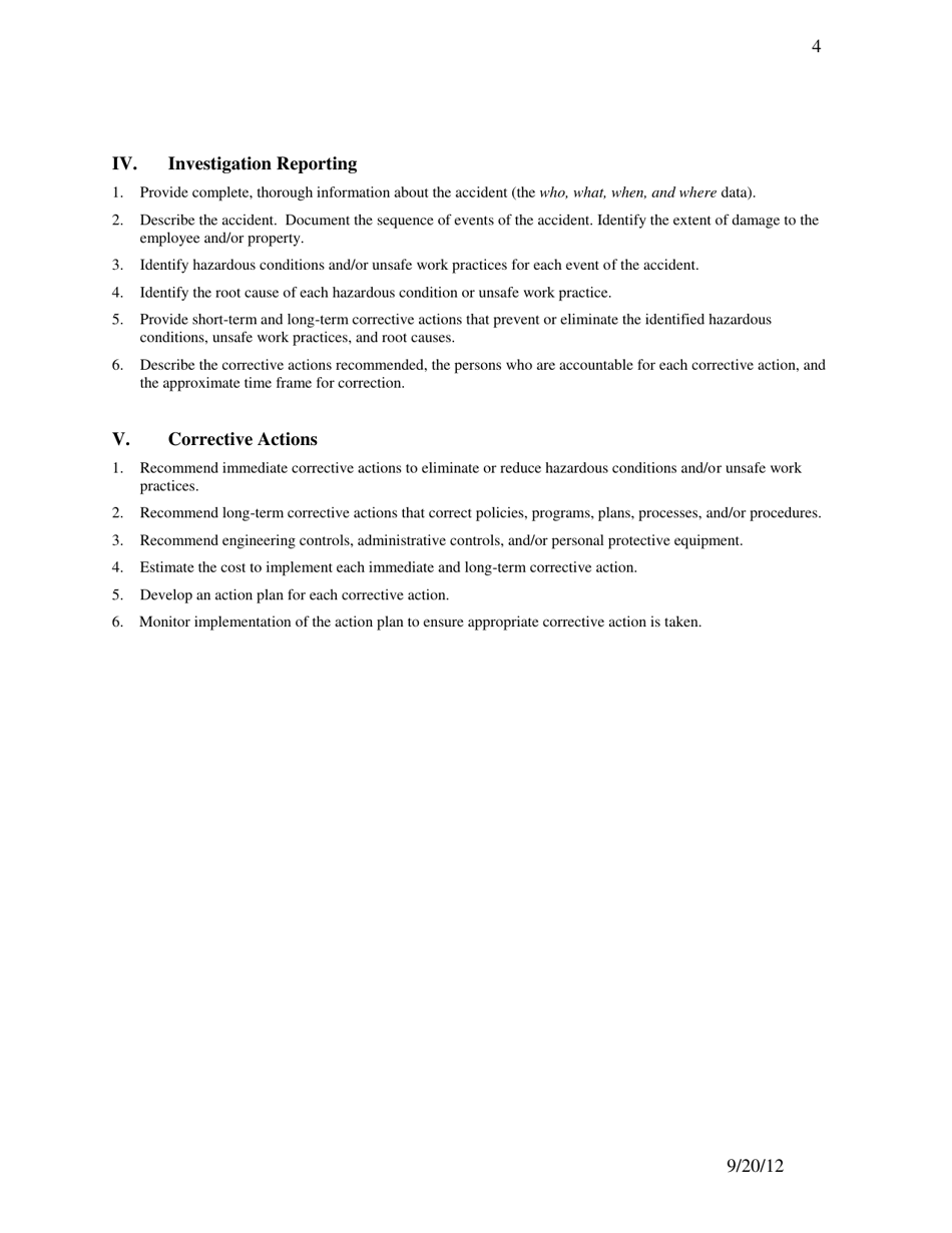 Form SORM-703 Incident / Accident Investigation Form - Texas, Page 6