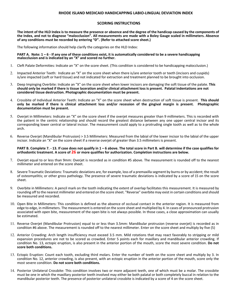 Severe Malocclusion Treatment Request Form - Rhode Island, Page 4