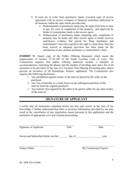 Application for Registration of a Vacation Time Share Plan - South Carolina, Page 6