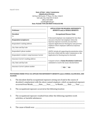Form 027 &quot;Occupational Disease Claim&quot; - Utah