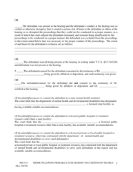 Form MH-5111 Order Following Probable Cause Hearing Directing That Defendant Be Held Pending Hearing for Involuntary Commitment Under Title 33, Chapter 6, Part 5, Tenn. Code Annotated - Tennessee, Page 2