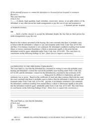 Form MH-5111 Order Following Probable Cause Hearing Directing That Defendant Be Held Pending Hearing for Involuntary Commitment Under Title 33, Chapter 6, Part 5, Tenn. Code Annotated - Tennessee, Page 3