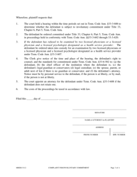 Form MHDD-5112 Complaint for Involuntary Commitment Under Title 33, Chapter 6, Part 5, Tenn. Code Ann. - Tennessee, Page 3
