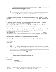 Form MHDD-5115 Order Directing That Defendant Be Involuntarily Committed Under Tennessee Code Annotated Title 33, Chapter 6, Part 5 - Tennessee, Page 3