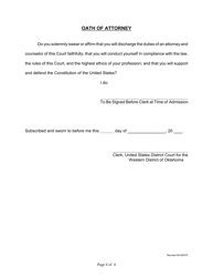 Attorney Admissions and Application Form - Oklahoma, Page 5