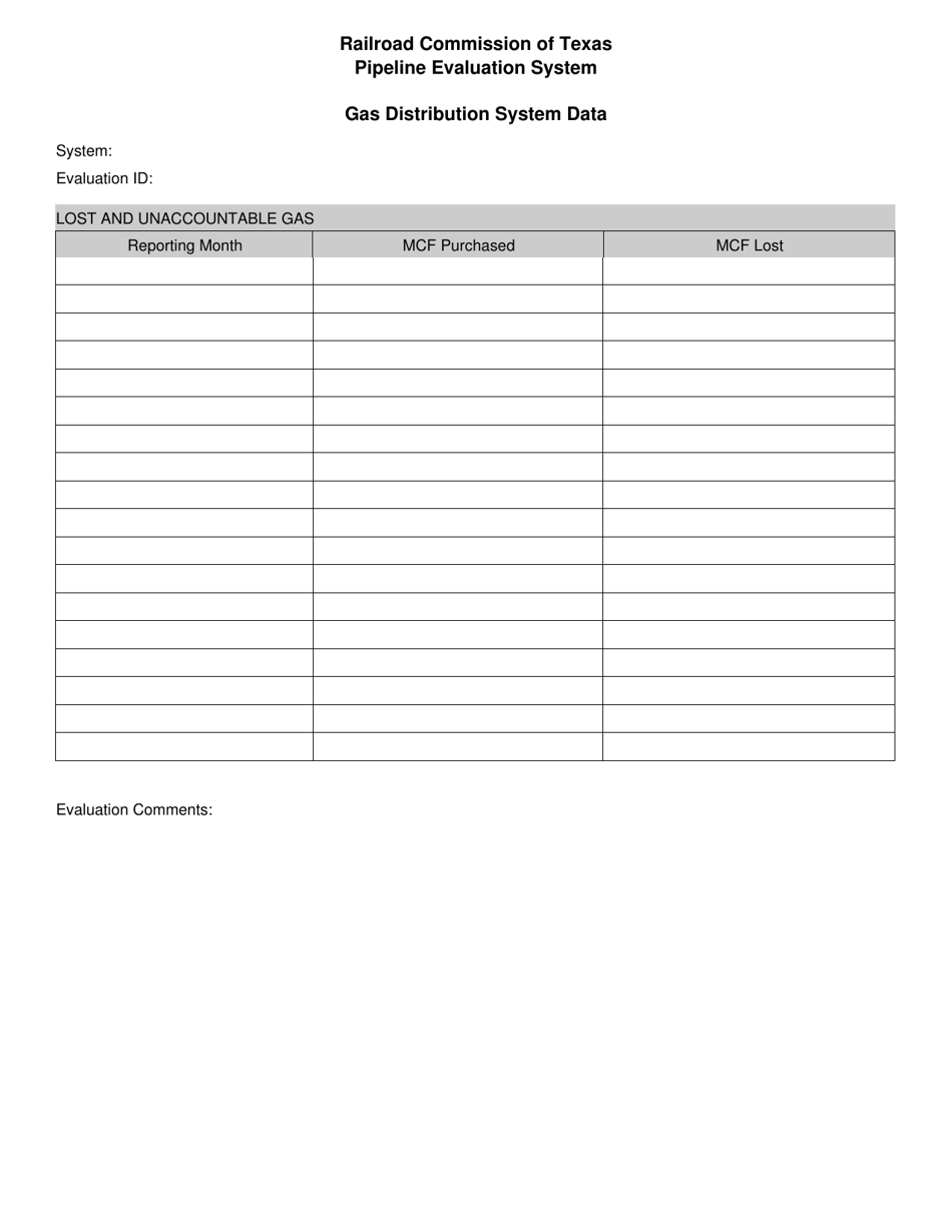 Texas Gas Distribution Evaluation Fill Out, Sign Online and Download