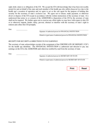 Form 3004 Health SPA Assignment of Certificate of Deposit - Texas, Page 3