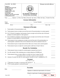 Form 3305 Quarterly Report by State Seal Licensee - Texas, Page 2