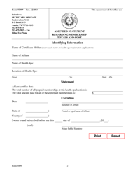 Form 3009 Amended Statement Regarding Membership Totals and Cost - Texas, Page 2