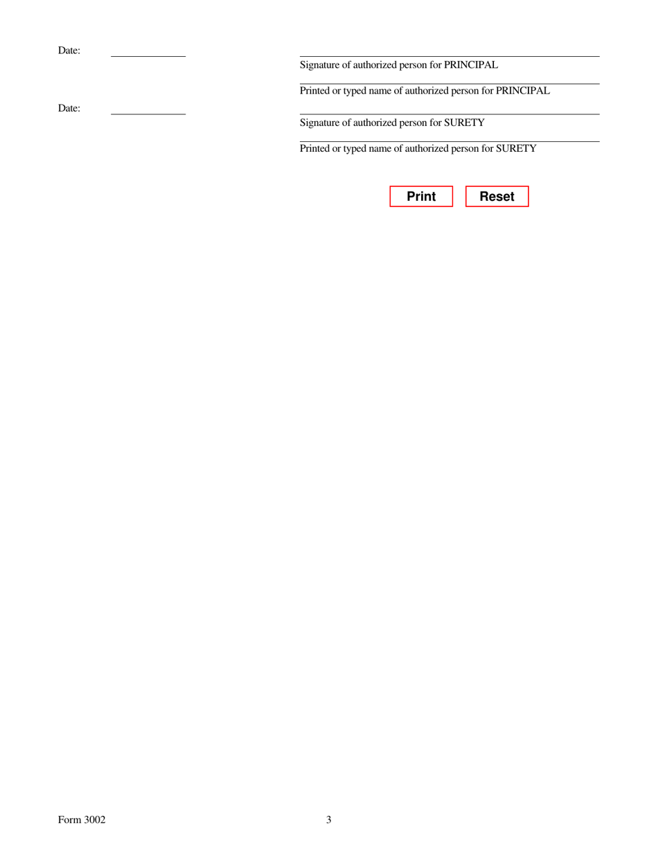 Form 3002 Health SPA Surety Bond - Texas, Page 3