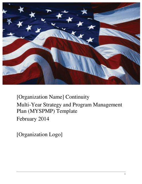 Continuity Multi-Year Strategy and Program Management Plan (Myspmp) Template - Ohio Download Pdf