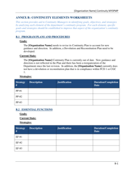 Continuity Multi-Year Strategy and Program Management Plan (Myspmp) Template - Ohio, Page 19