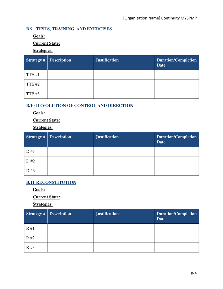 Continuity Multi-Year Strategy and Program Management Plan (Myspmp) Template - Ohio, Page 22