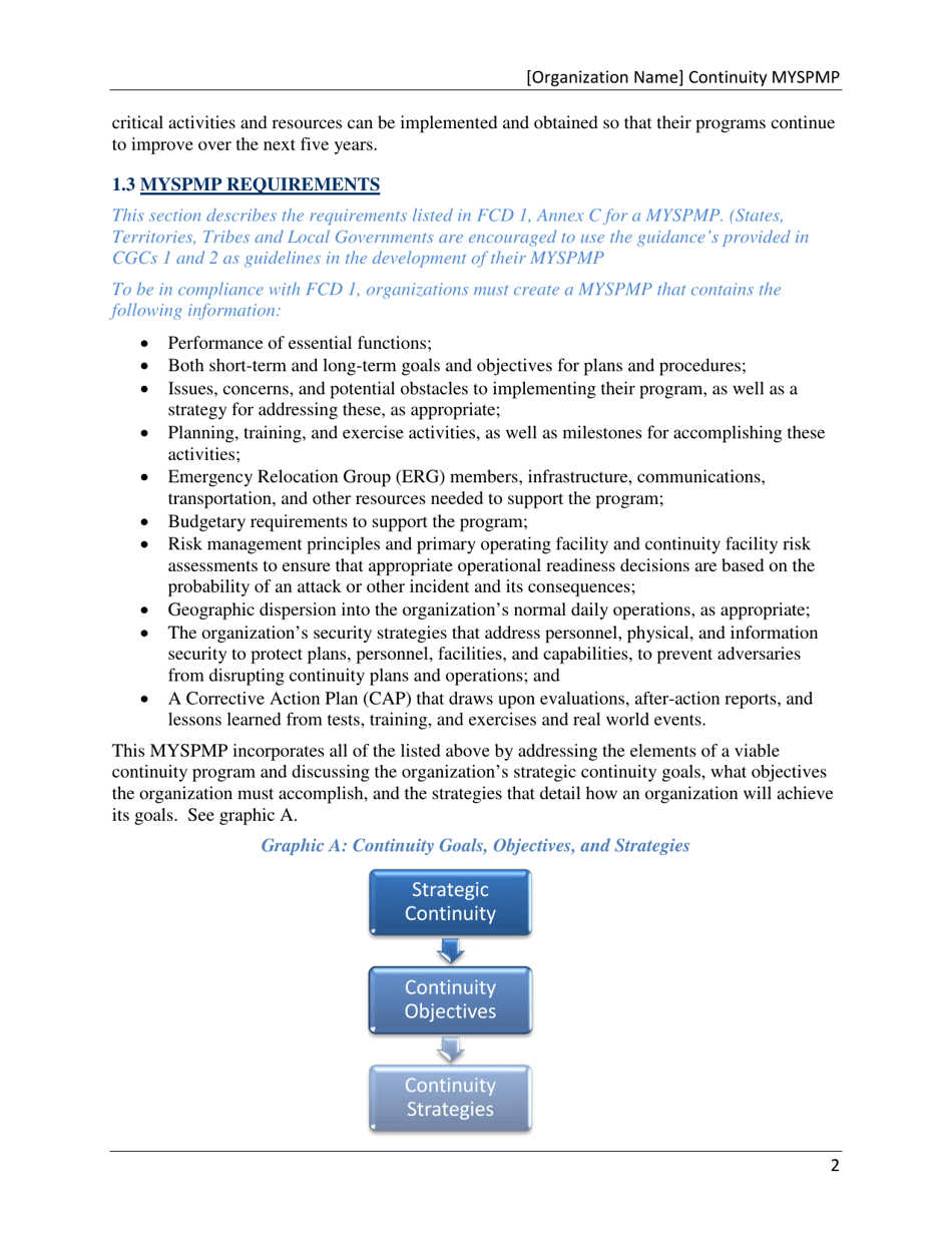 Continuity Multi-Year Strategy and Program Management Plan (Myspmp) Template - Ohio, Page 8