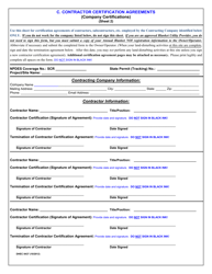 DHEC Form 0437 Contractor Certification Form for Coverage(S) Under South Carolina Npdes General Permit for Stormwater Discharges From Construction Activities Scr100000 - South Carolina, Page 4