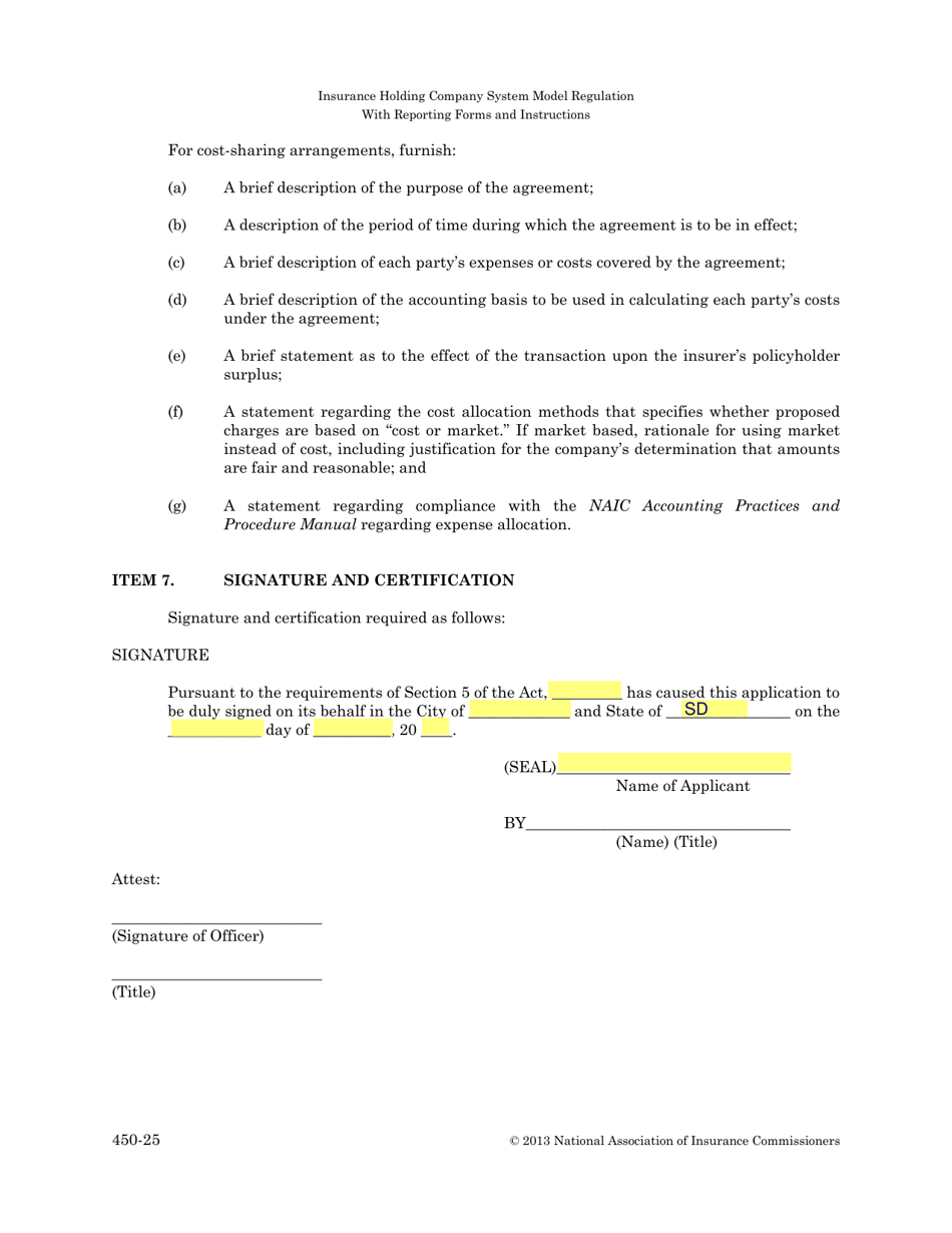 Form D (SD Form 2004) Prior Notice of a Transaction - South Dakota, Page 4