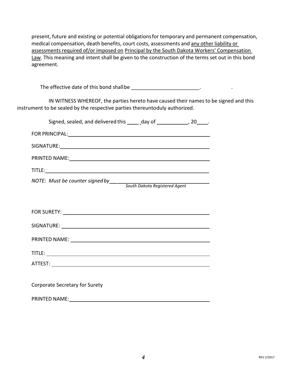 Self-insurance Aggregate Surety Bond - South Dakota, Page 4