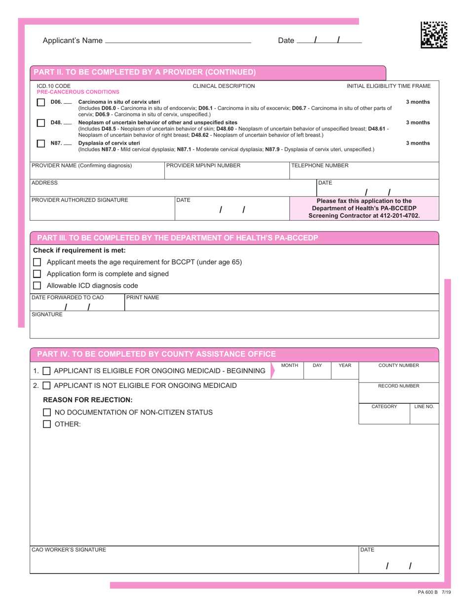 Form Pa600 B Fill Out Sign Online And Download Printable Pdf Pennsylvania Templateroller 8366