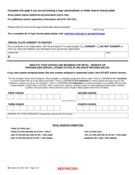 Form BMV4625 Application for Registration by Mail - Ohio, Page 3